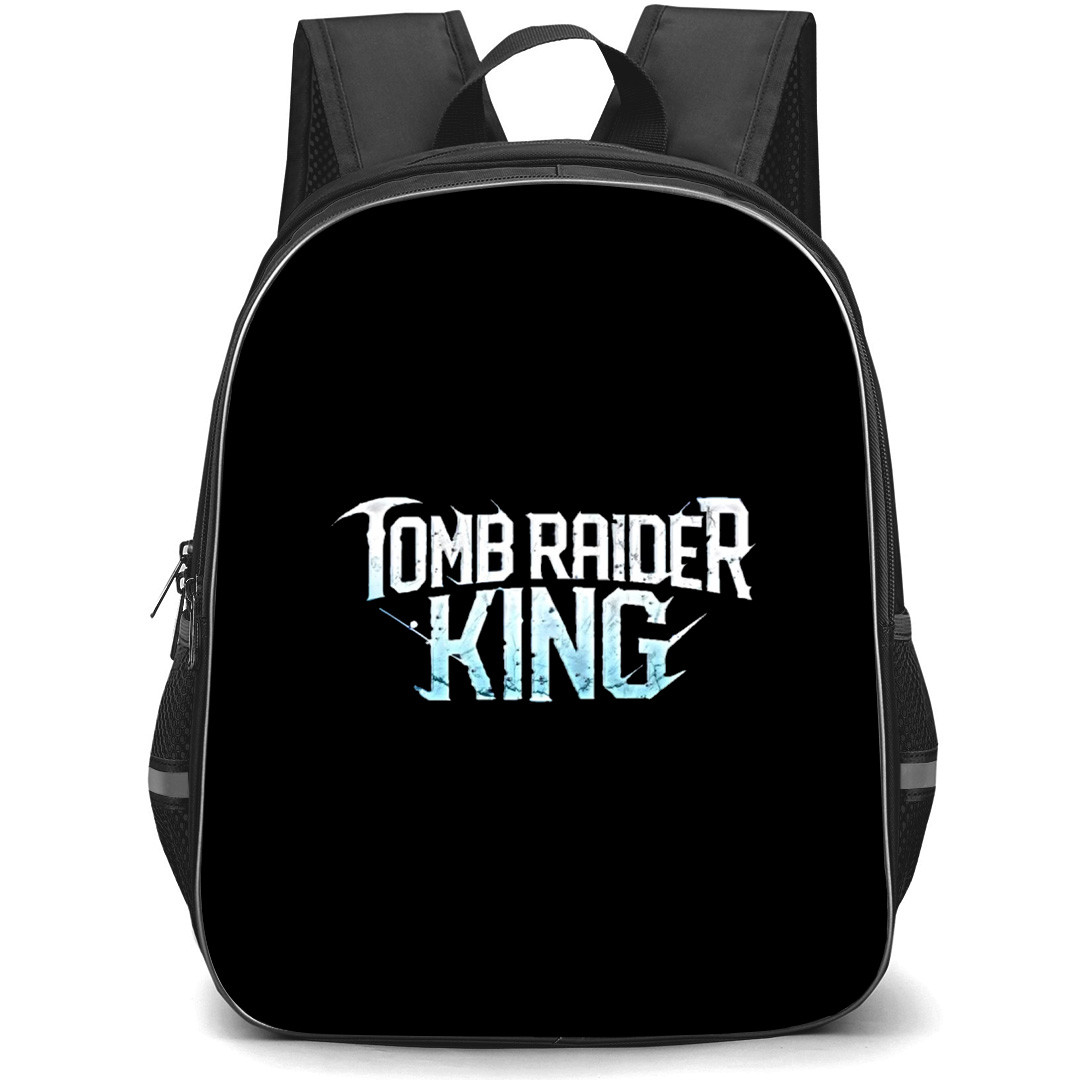 Tomb Raider King Backpack School Bag StudentPack - Tomb Raider King Series Logo Wordmark On Black Background