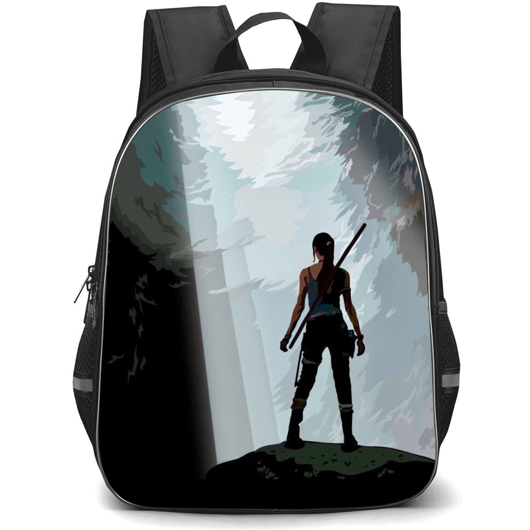Tomb Raider Backpack StudentPack - Lara Avatar Back Light Illustration Art