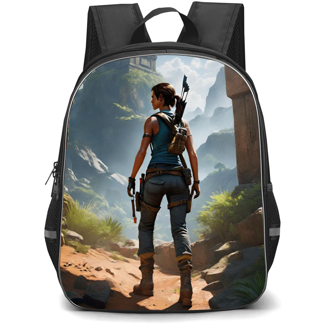 Tomb Raider Backpack StudentPack - Lara Avatar Back Arrow Illustration Art