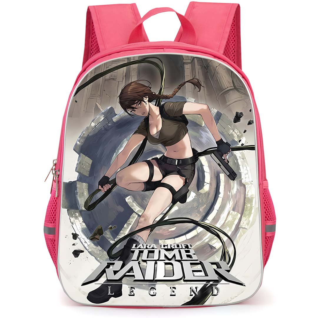 Tomb Raider Backpack School Bag StudentPack - Tomb Raider Legend Anime Style Poster