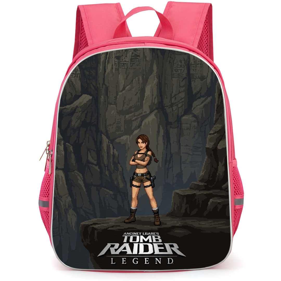 Tomb Raider Backpack School Bag StudentPack - Tomb Raider Legend Pixel Art Poster