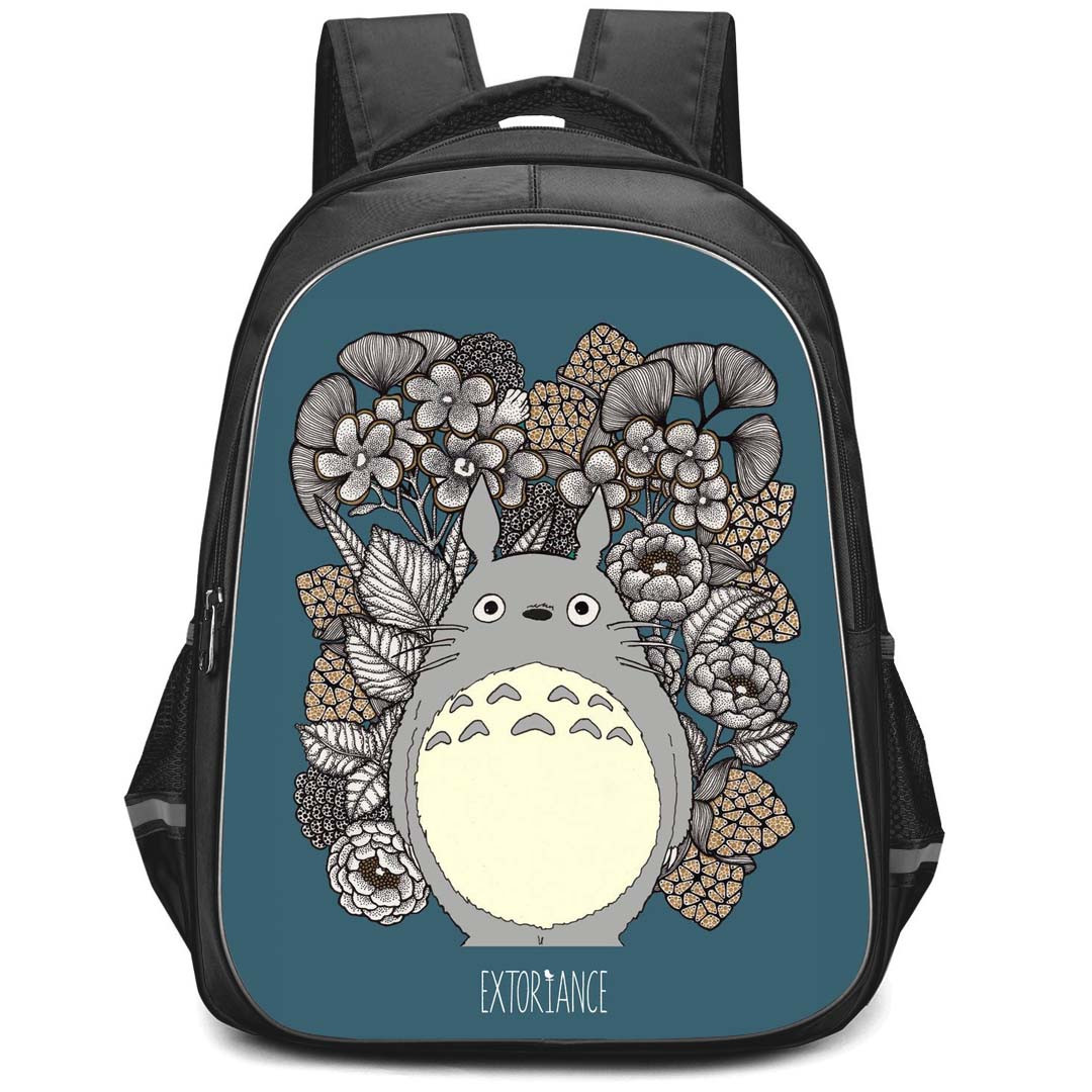 My Neighbor Totoro Backpack StudentPack - My Neighbor Totoro Extoriance Blue Background
