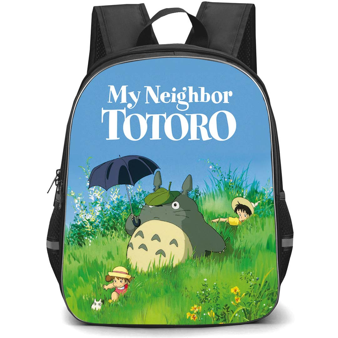 My Neighbor Totoro Backpack StudentPack - Totoro Holding Umbrella On Grass Poster