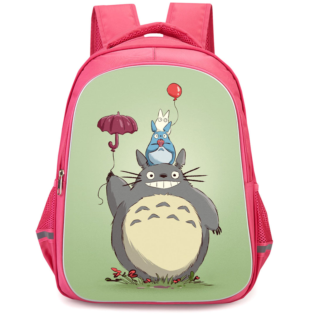 My Neighbor Totoro Backpack StudentPack - My Neighbor Totoro Illustration Art On Green Background