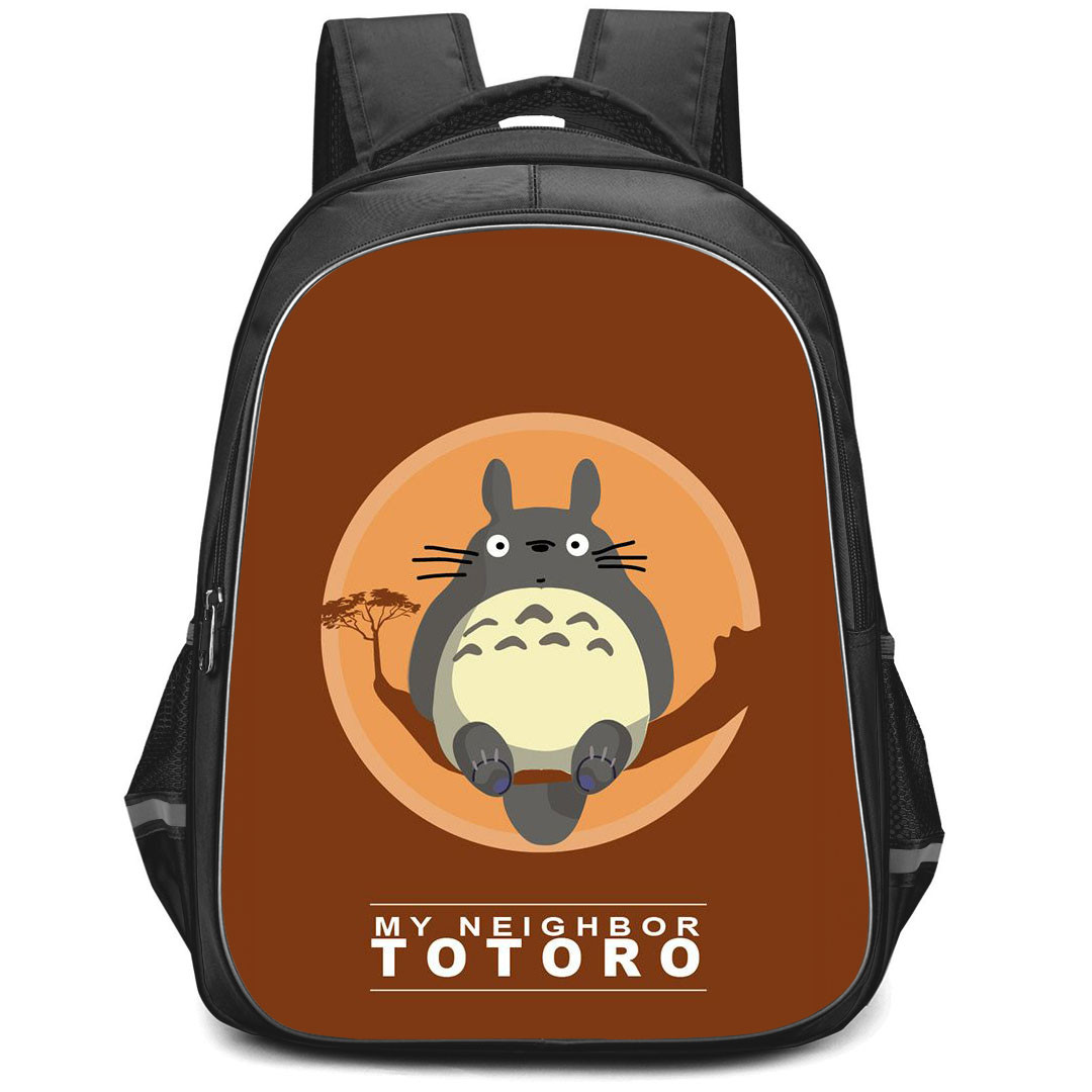 My Neighbor Totoro Backpack StudentPack - My Neighbor Totoro Poster Brown Background