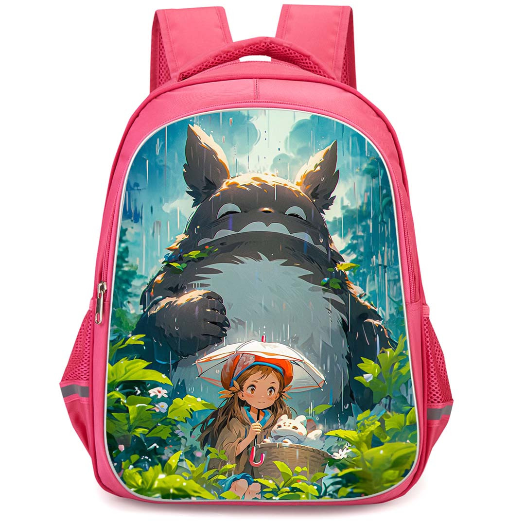 My Neighbor Totoro Backpack StudentPack - My Neighbor Totoro Raining Anime Poster