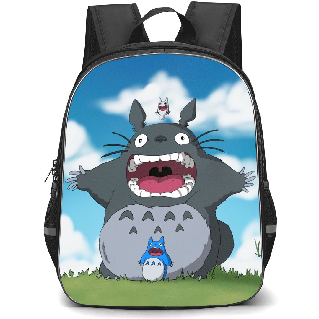 My Neighbor Totoro Backpack StudentPack - Totoro Shouting And Standing On Grass Poster
