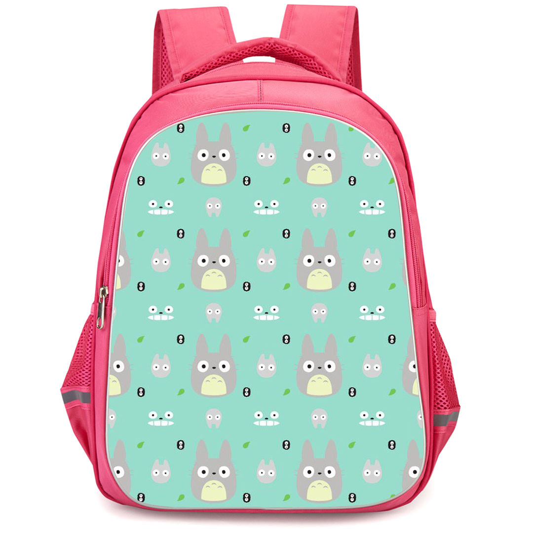 My Neighbor Totoro Backpack StudentPack - My Neighbor Totoro Spoonflower Pattern Art On Cyan Background