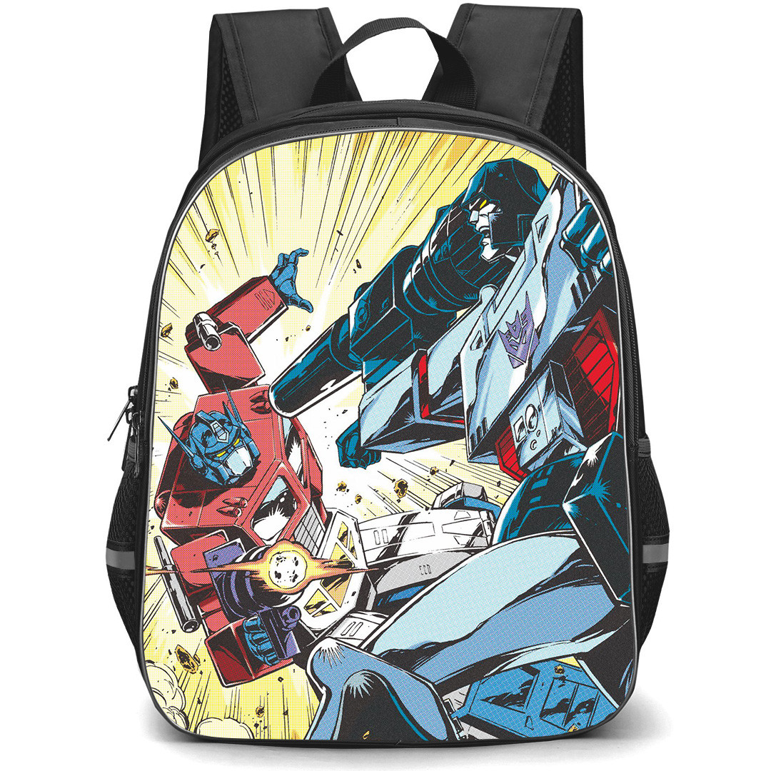 Transformers Backpack StudentPack - Optimus Prime Vs Megatron Fight Scene
