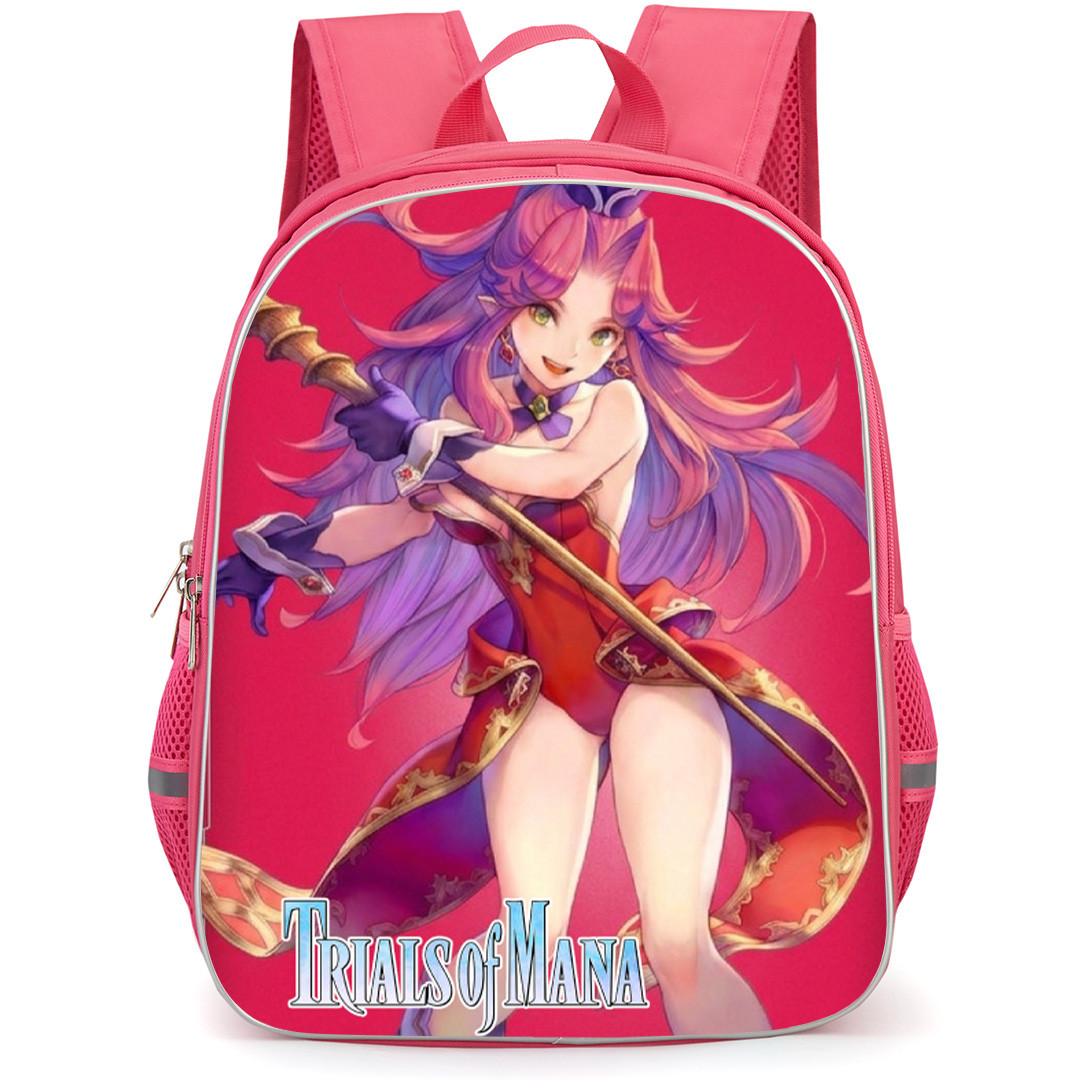 Trials Of Mana Angela Backpack School Bag StudentPack - Angela Holding Staff Series Poster Portrait
