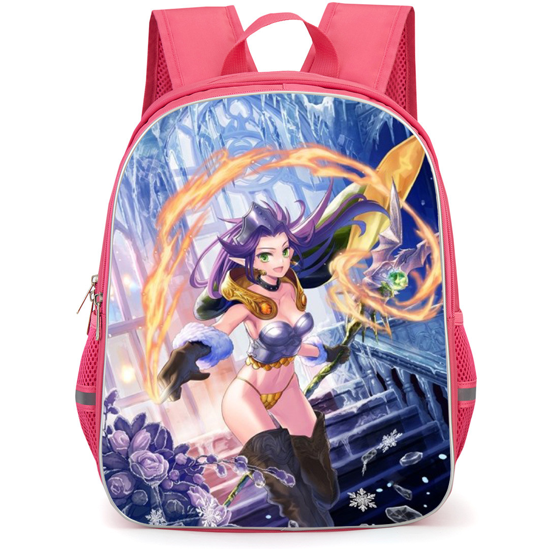 Trials Of Mana Angela Backpack School Bag StudentPack - Angela Running In Stairs Portrait
