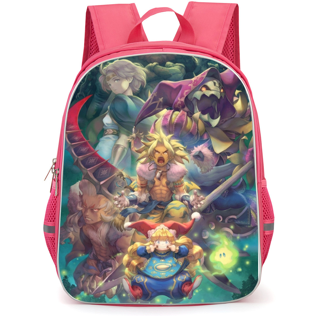 Trials Of Mana Backpack School Bag StudentPack - Trials Of Mana Characters Rage Portrait Poster