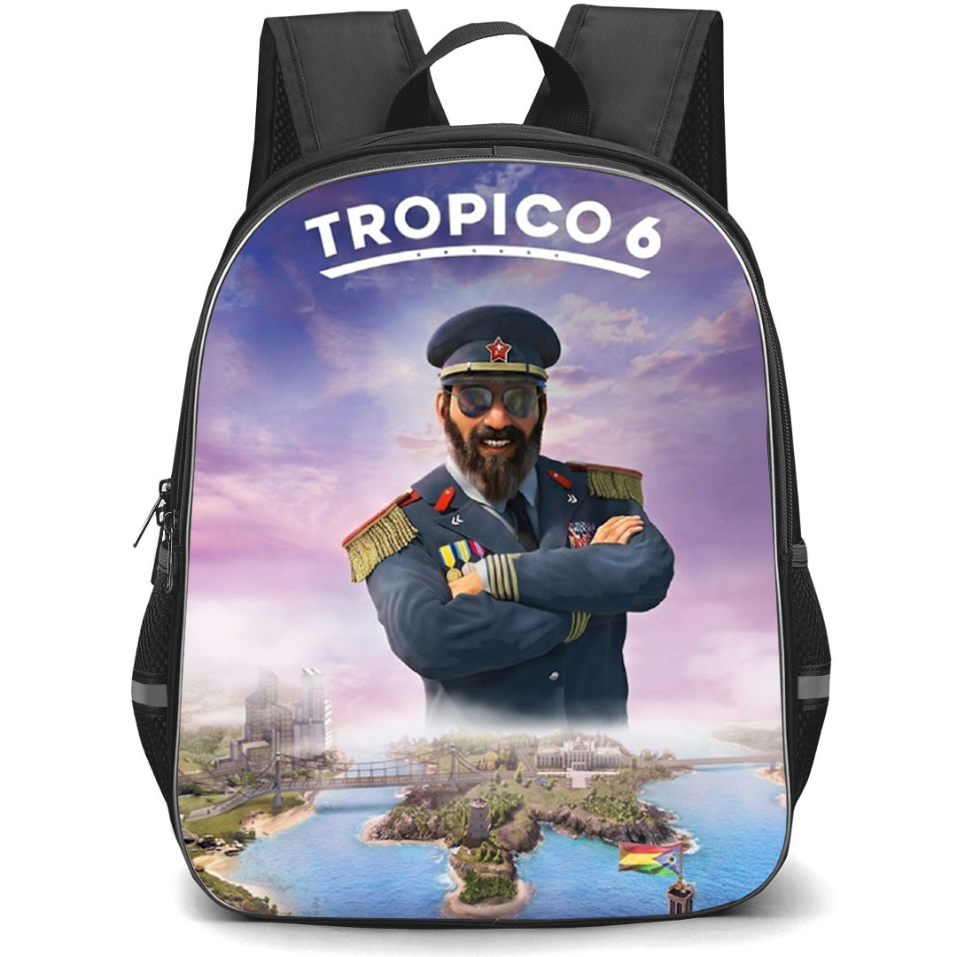 Tropico Backpack School Bag StudentPack - Tropico 6 Game Cover Art Poster