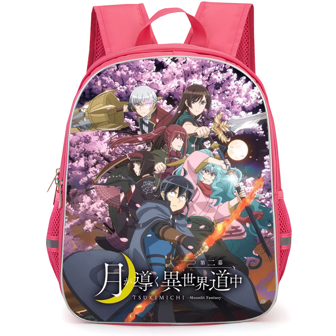 Tsukimichi Moonlit Fantasy Backpack School Bag StudentPack - Tsukimichi Moonlit Fantasy Combat Style Characters Poster