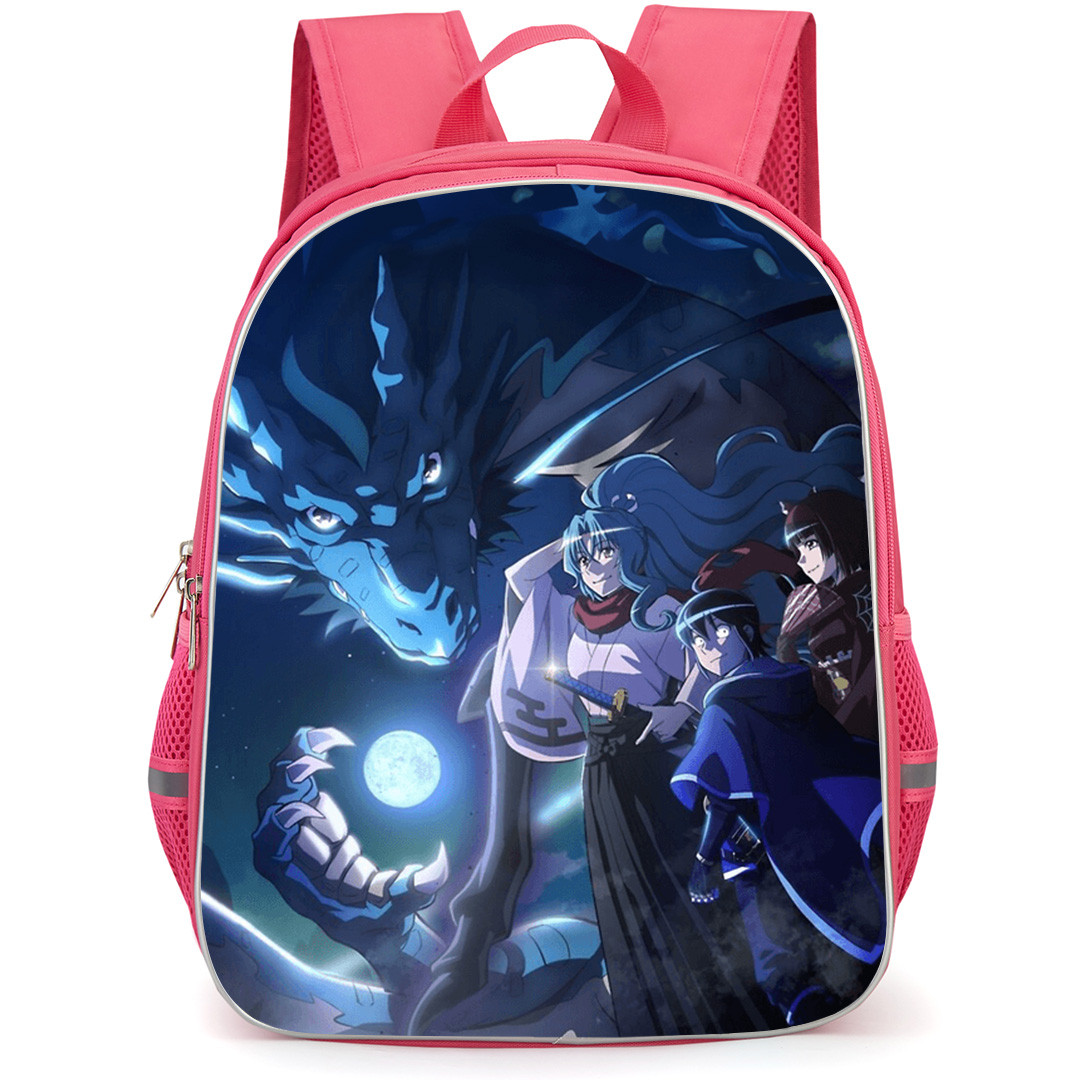 Tsukimichi Moonlit Fantasy Backpack School Bag StudentPack - Tsukimichi Moonlit Fantasy Cover with Dragon and Glowing Moon Poster