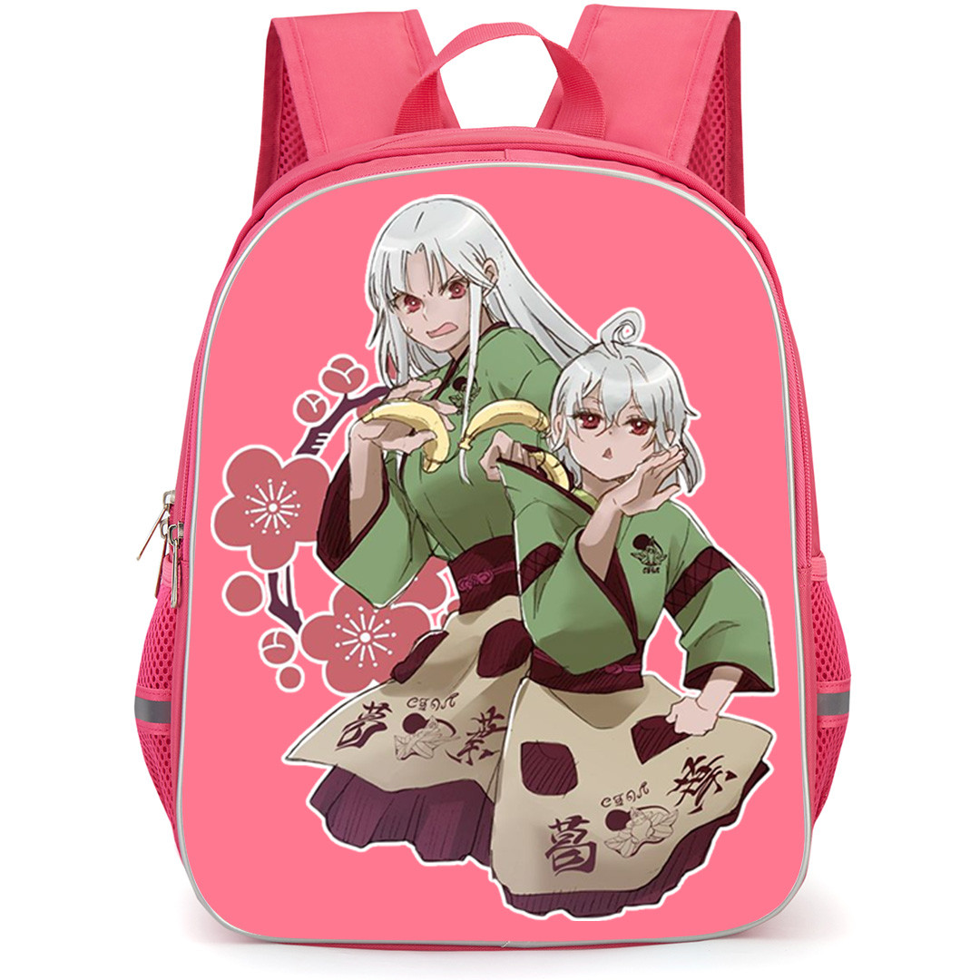 Tsukimichi Moonlit Fantasy Backpack School Bag StudentPack - Eris And Aqua Playfully Holding Bananas Poster