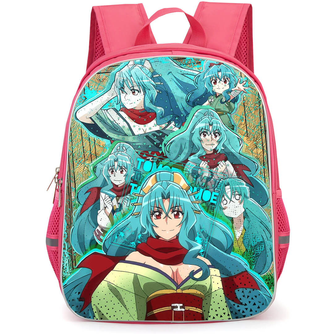 Tsukimichi Moonlit Fantasy Tomoe Backpack School Bag StudentPack - Tomoe Showing Various Expressions Collage