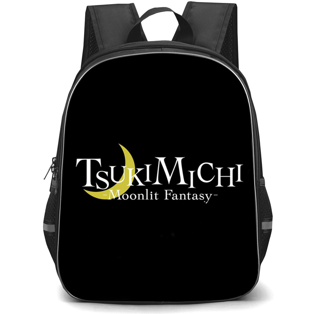 Tsukimichi Moonlit Fantasy Backpack School Bag StudentPack - Tsukimichi Moonlit Fantasy White Text Logo