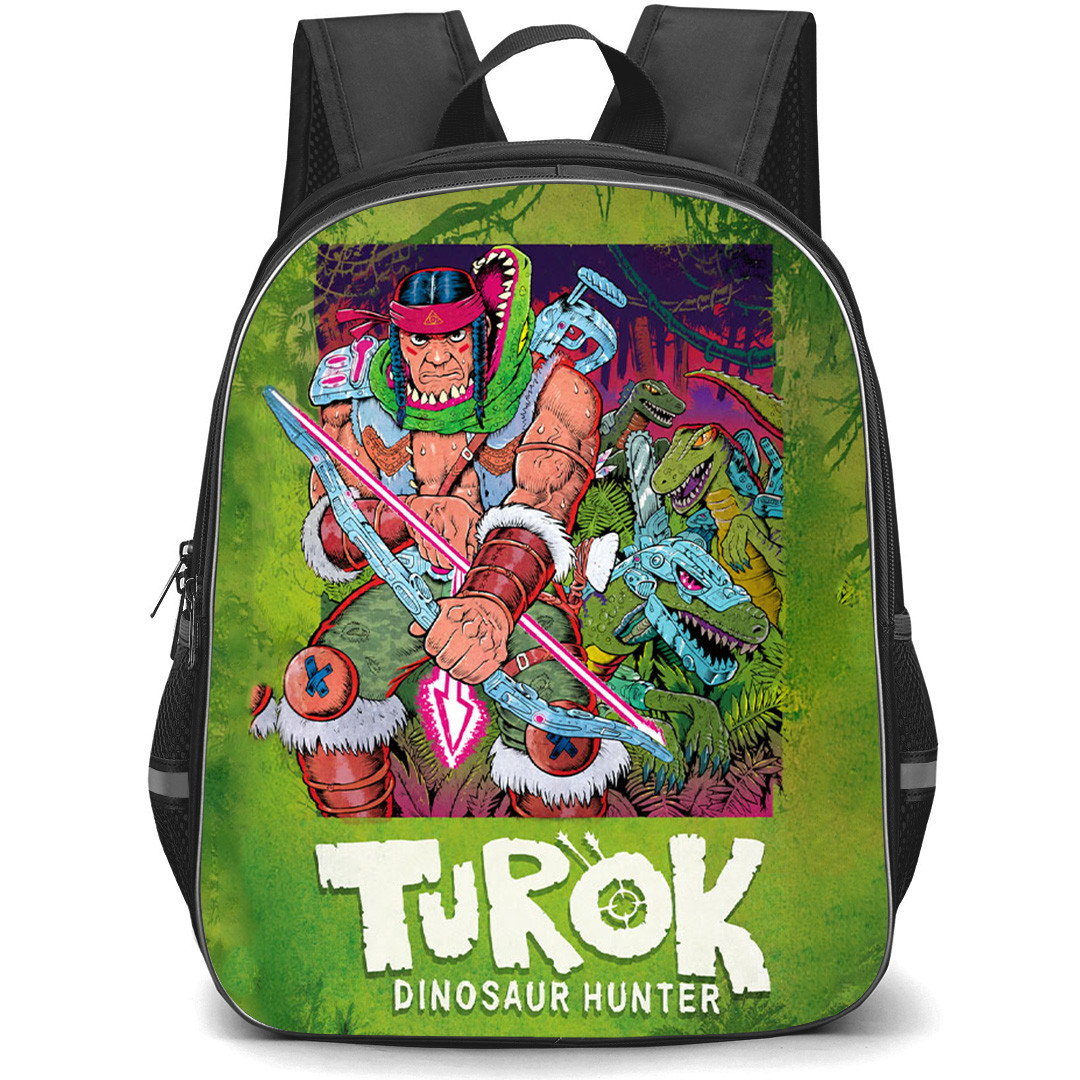 Turok Backpack School Bag StudentPack - Turok Dinosaur Hunter Comic Art Poster