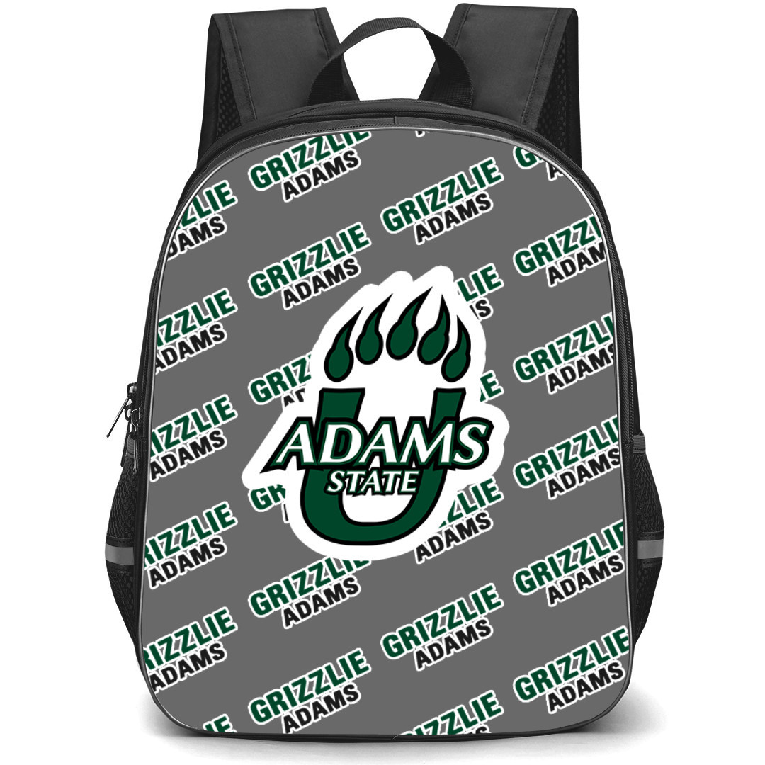 Adams State University Grizzlies Backpack StudentPack - Adams State University Grizzlies College Football Medley Monogram Wordmark
