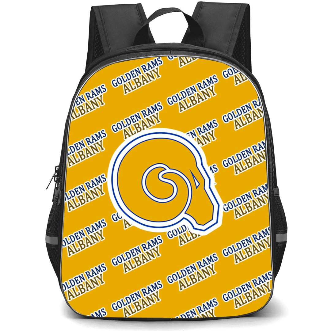 West Chester University Golden Rams Backpack StudentPack - West Chester University Golden Rams College Football Medley Monogram Wordmark