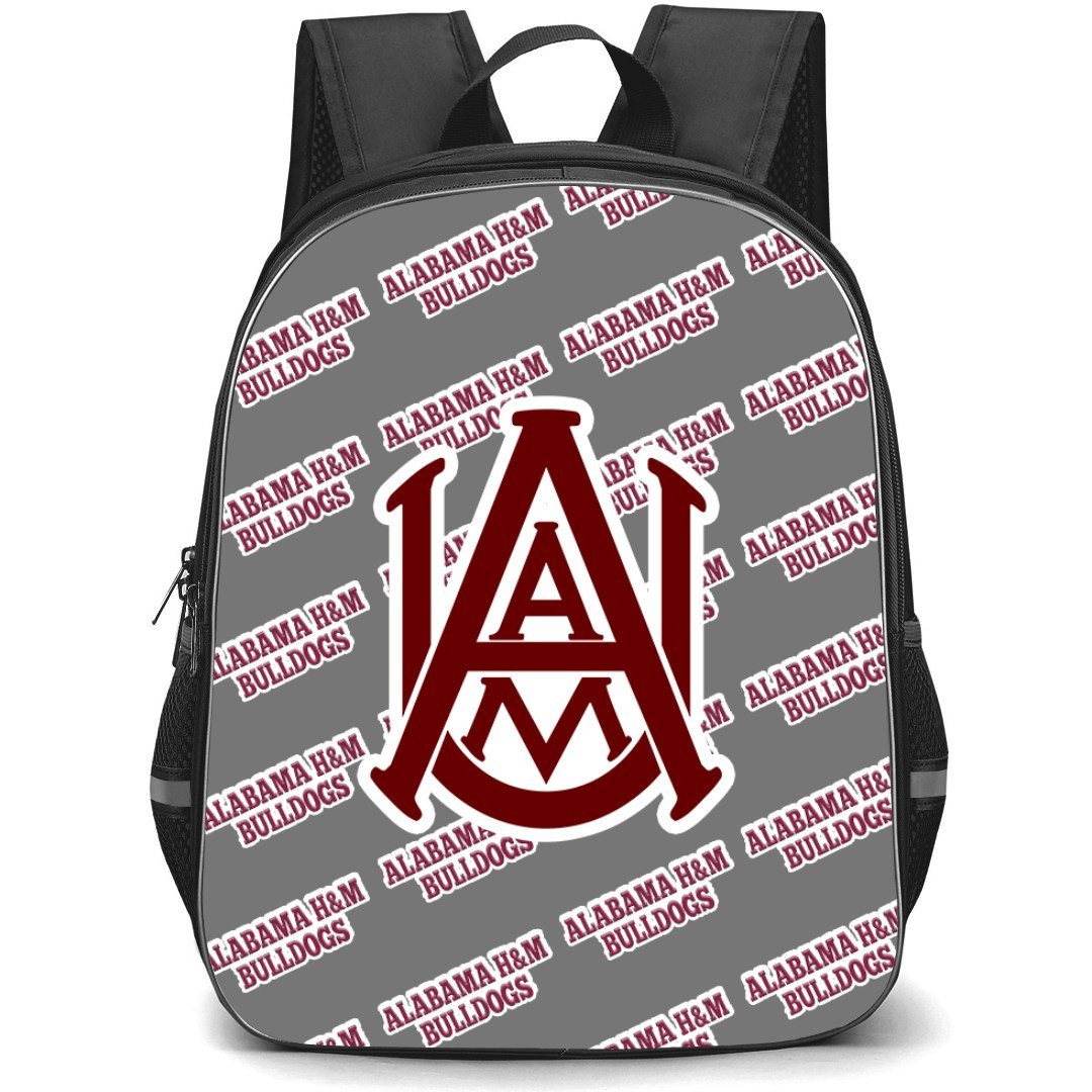 Alabama A&M Bulldogs Backpack StudentPack - Alabama A&M University Bulldogs College Football Medley Monogram Wordmark