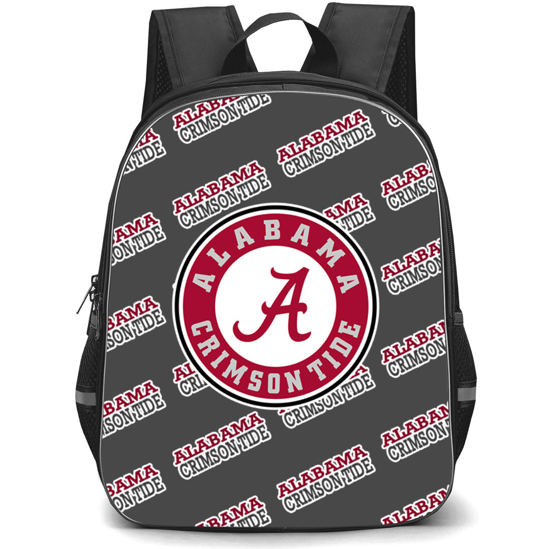 Alabama Crimson Tide Backpack StudentPack - Alabama Crimson Tide College Football Medley Monogram Wordmark