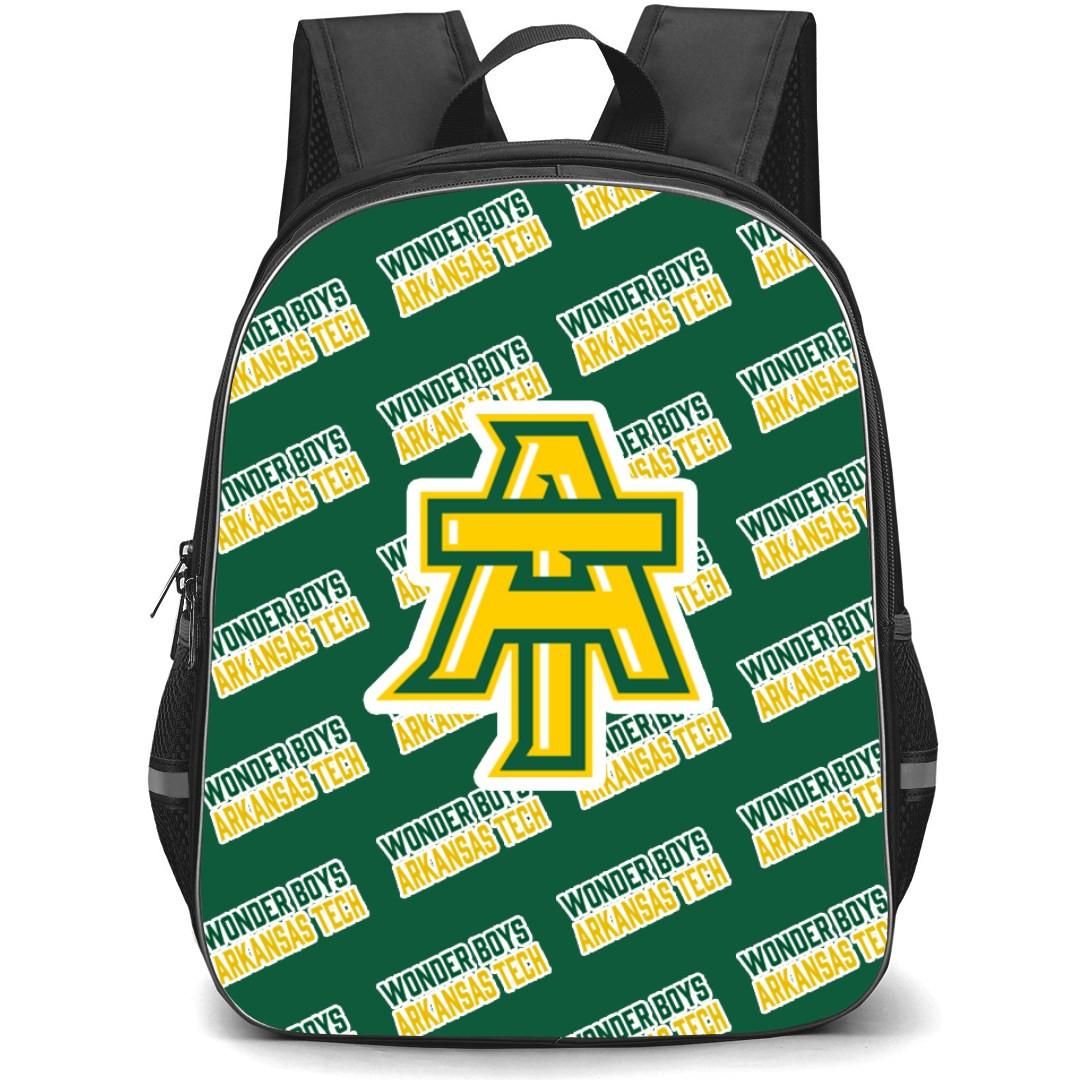 Arkansas Tech University Wonder Boys Backpack StudentPack - Arkansas Tech University Wonder Boys College Football Medley Monogram Wordmark