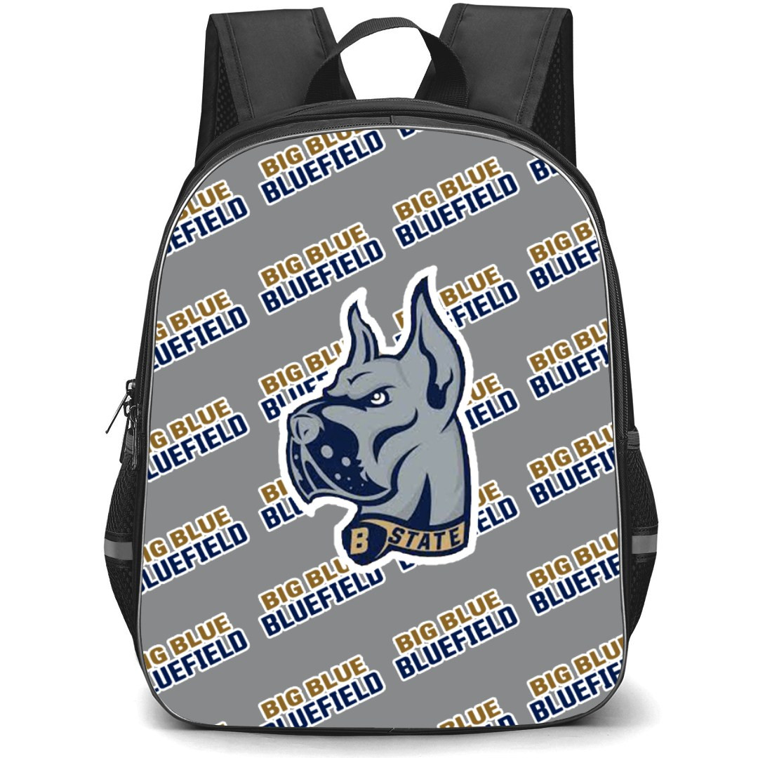 Bluefield State University Big Blues Backpack StudentPack - Bluefield State University Big Blues College Football Medley Monogram Wordmark