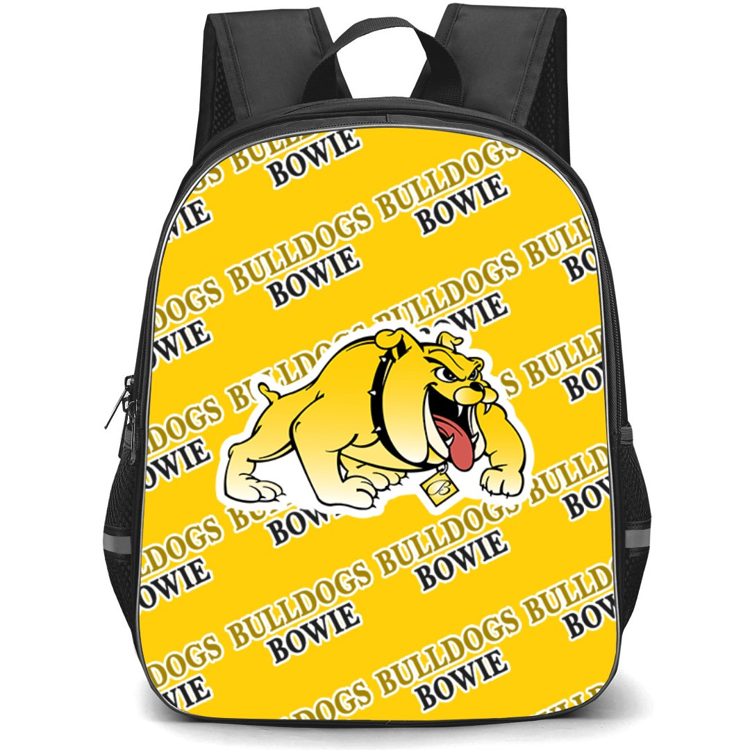 Bowie State University Bulldogs Backpack StudentPack - Bowie State University Bulldogs College Football Medley Monogram Wordmark