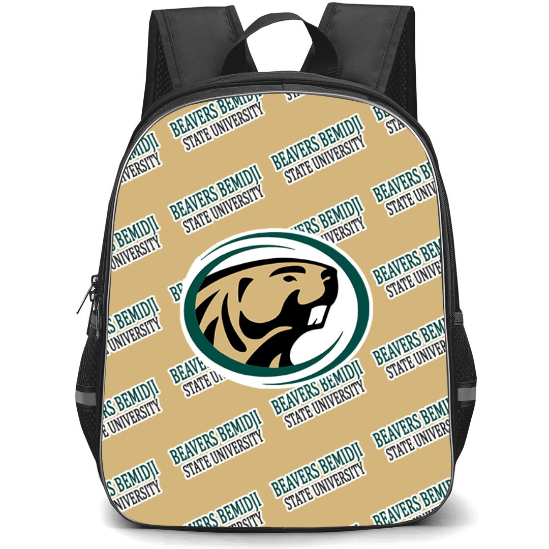 Bemidji State University Beavers Backpack StudentPack - Bemidji State University Beavers College Football Medley Monogram Wordmark