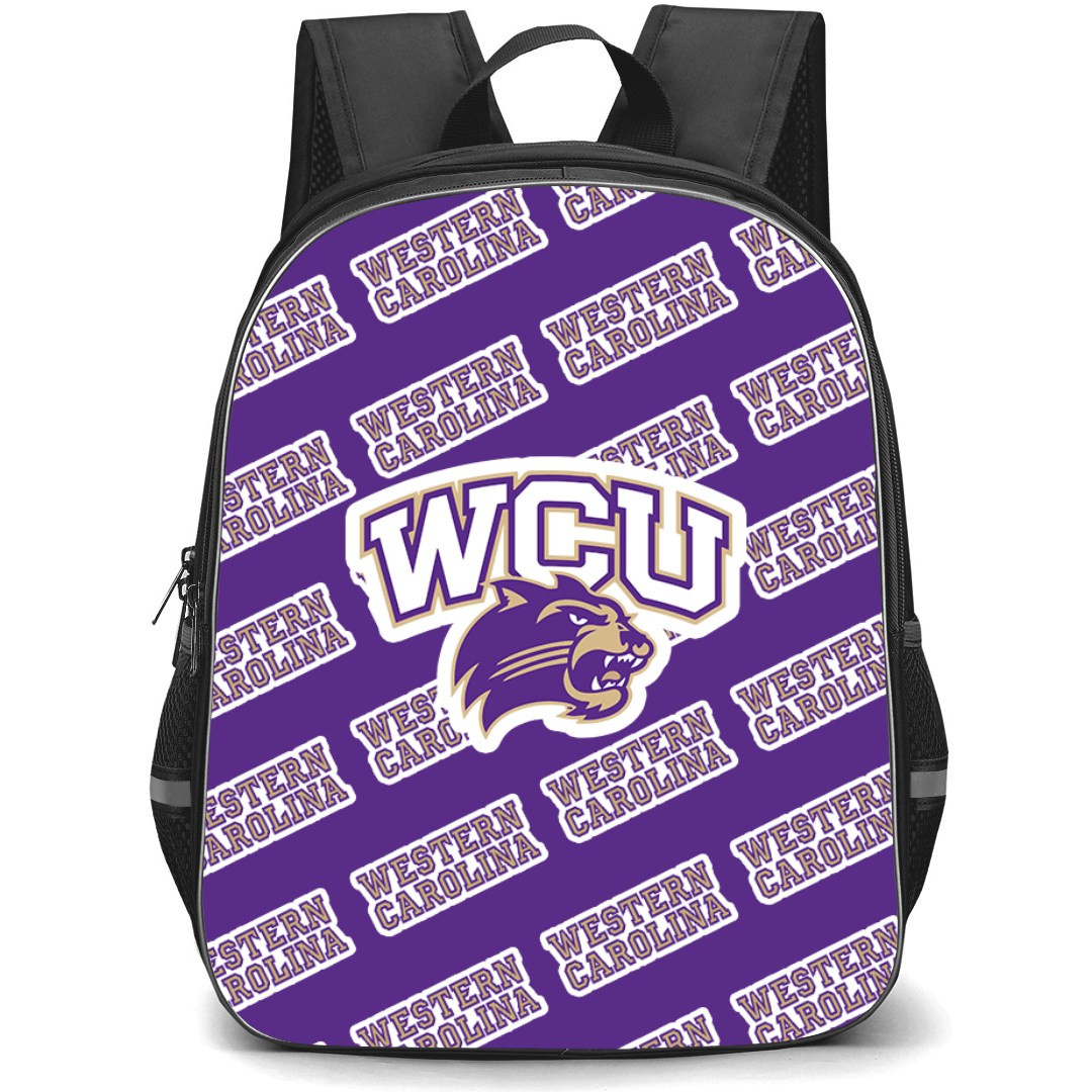 Western Carolina Catamounts Backpack StudentPack - Western Carolina University Catamounts College Football Medley Monogram Wordmark