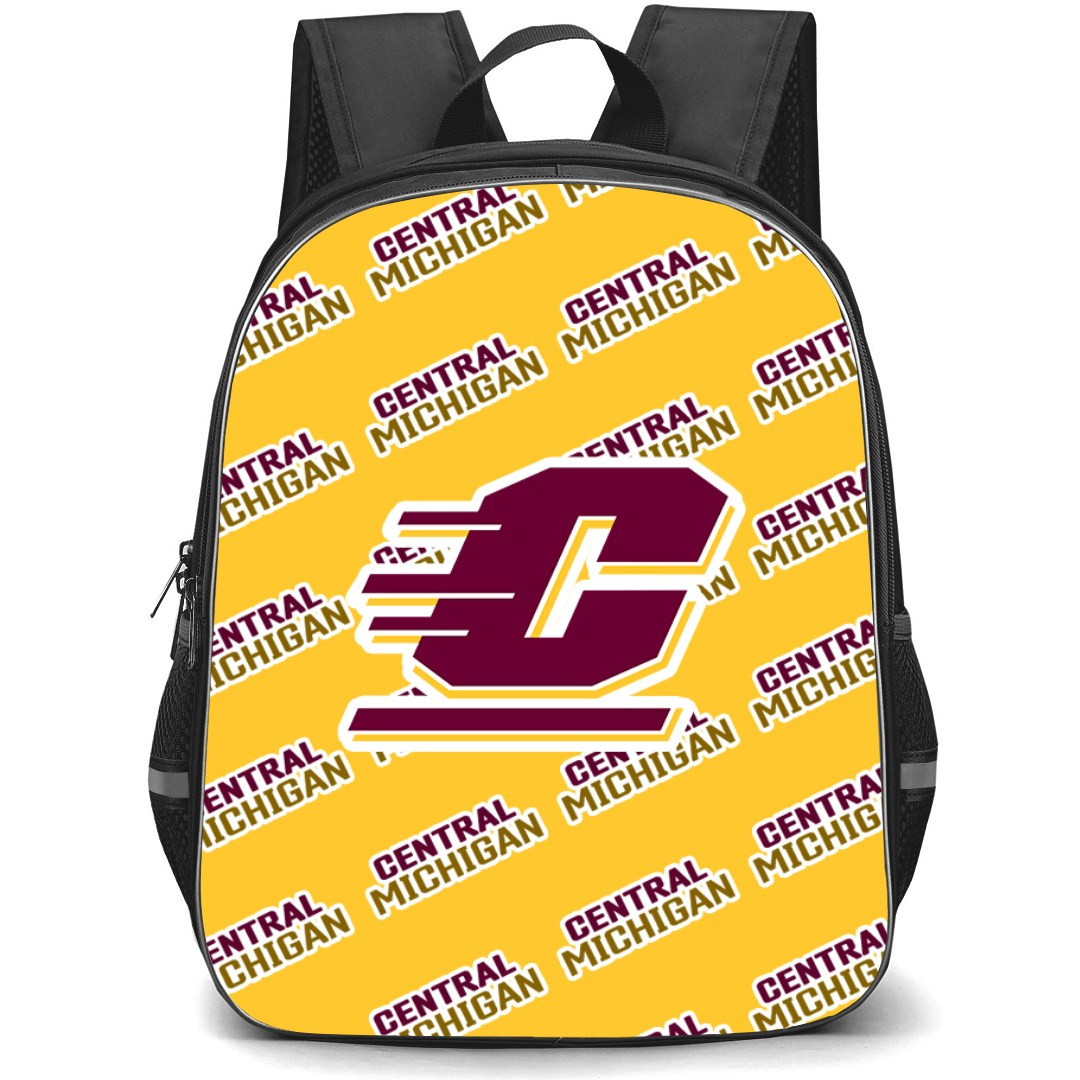 Central Michigan Chippewas Backpack StudentPack - Central Michigan Chippewas College Football Medley Monogram Wordmark