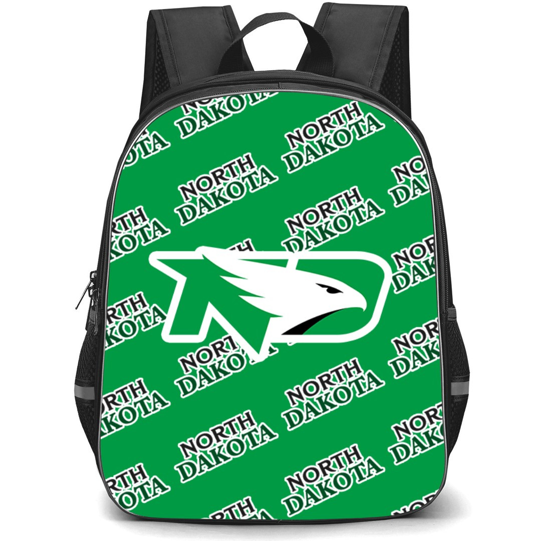 North Dakota Fighting Hawks Backpack StudentPack - University of North Dakota Fighting Hawks College Football Medley Monogram Wordmark
