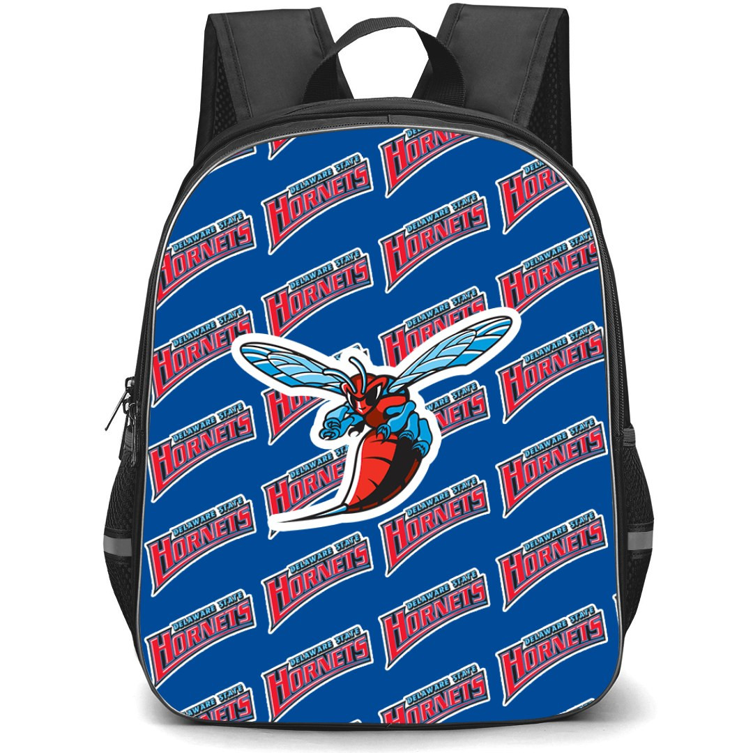 Delaware State Hornets Backpack StudentPack - Delaware State University Hornets College Football Medley Monogram Wordmark
