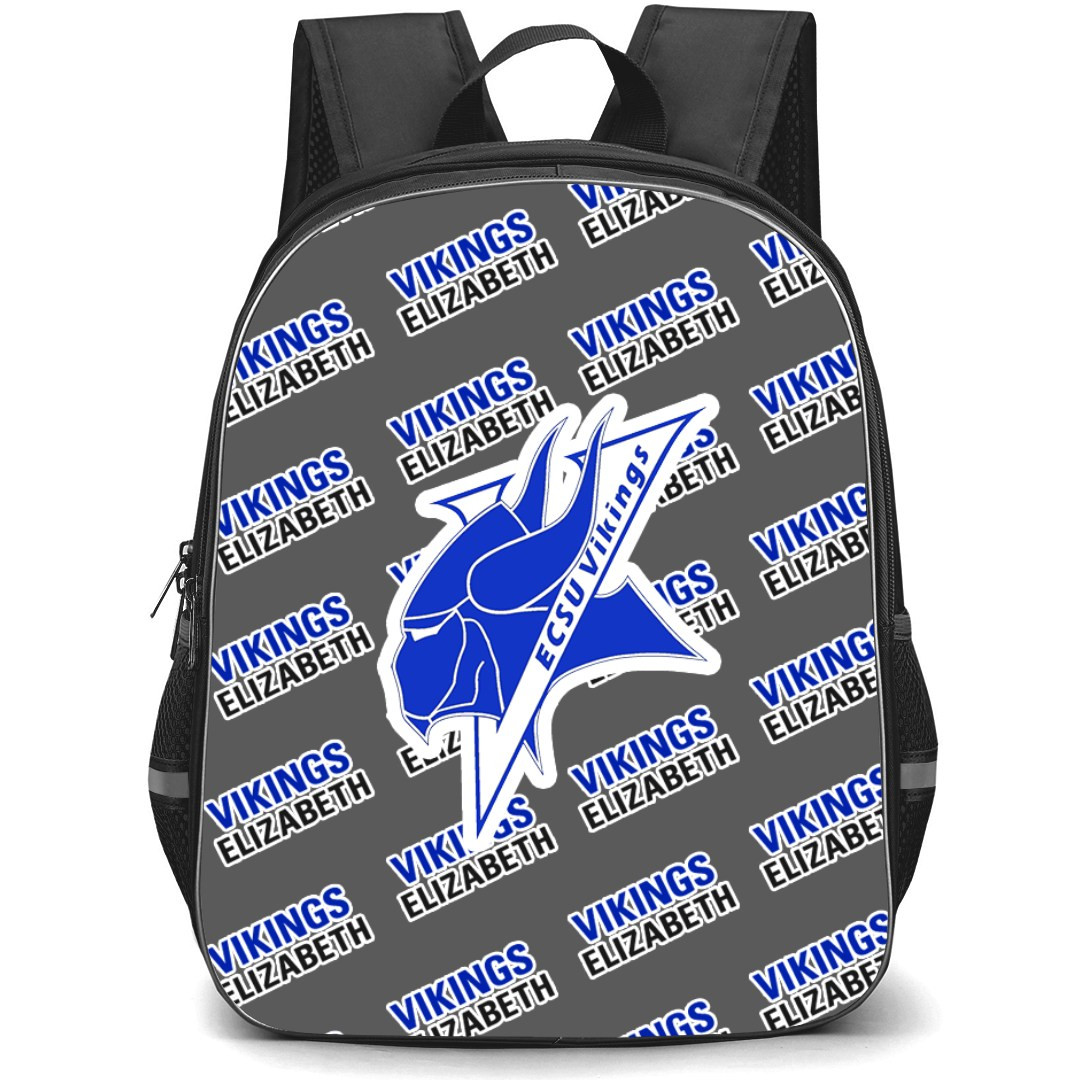 Elizabeth City State University Vikings Backpack StudentPack - Elizabeth City State University Vikings College Football Medley Monogram Wordmark