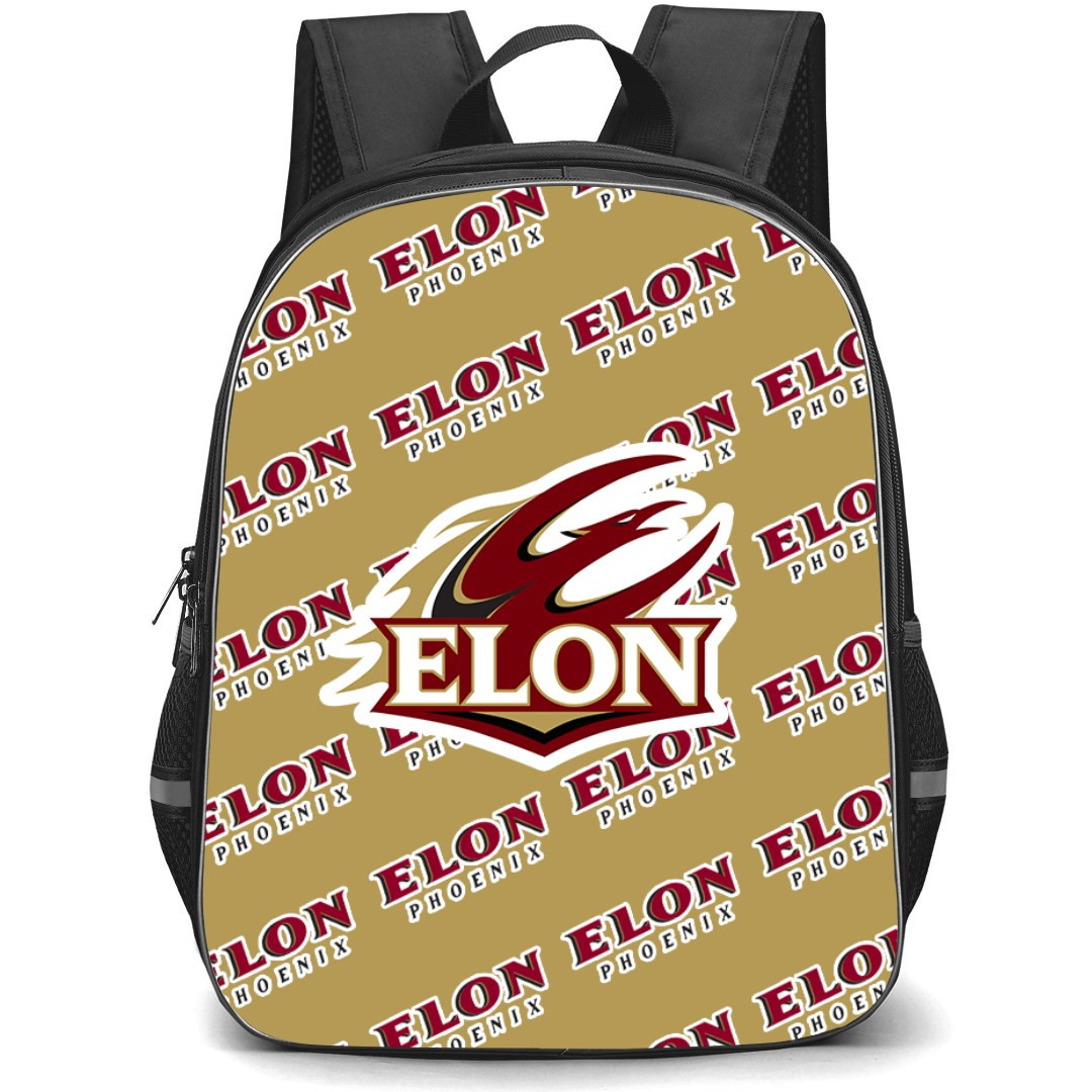 Elon Phoenix Backpack StudentPack - Elon University Phoenix College Football Medley Monogram Wordmark