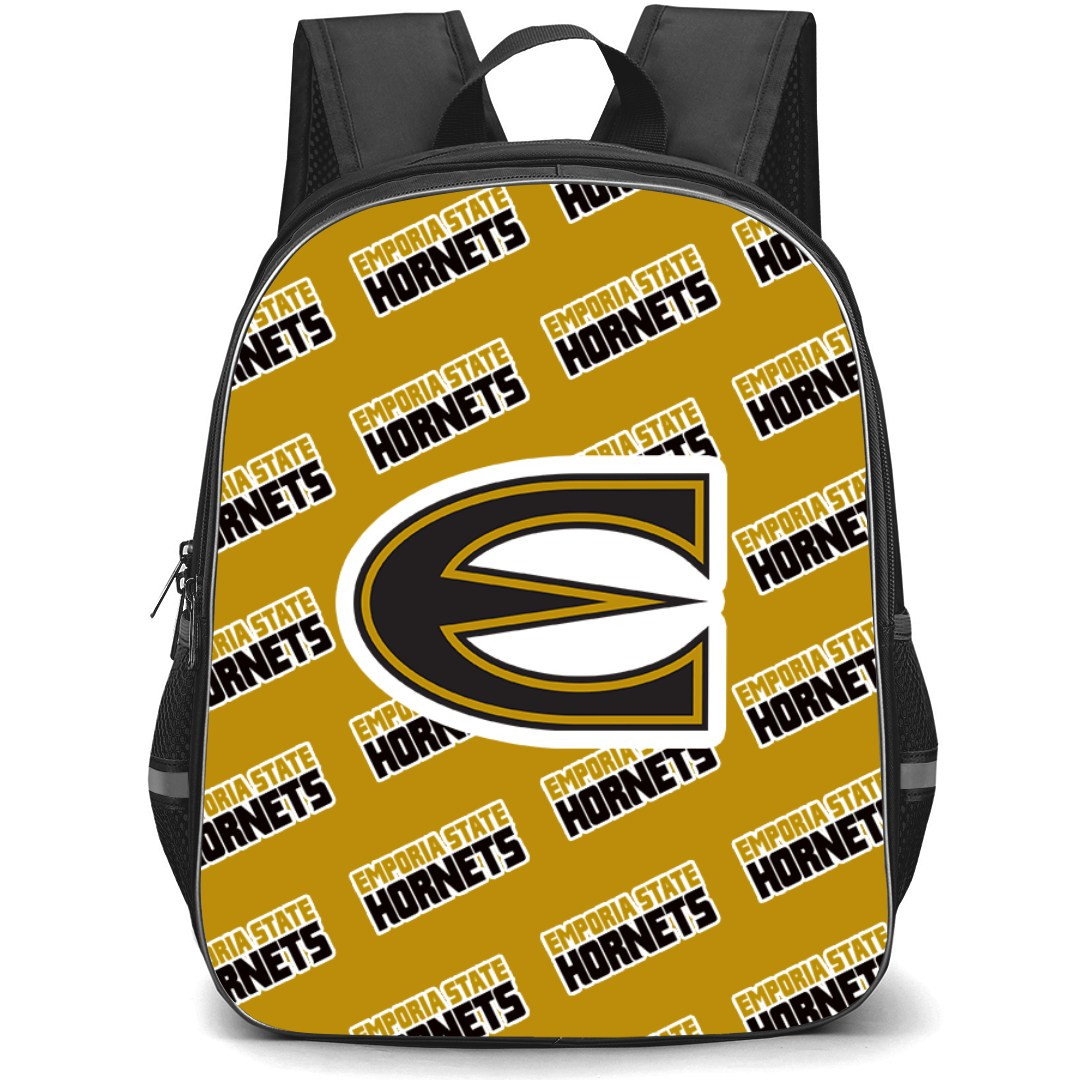 Emporia State University Hornets Backpack StudentPack - Emporia State University Hornets College Football Medley Monogram Wordmark