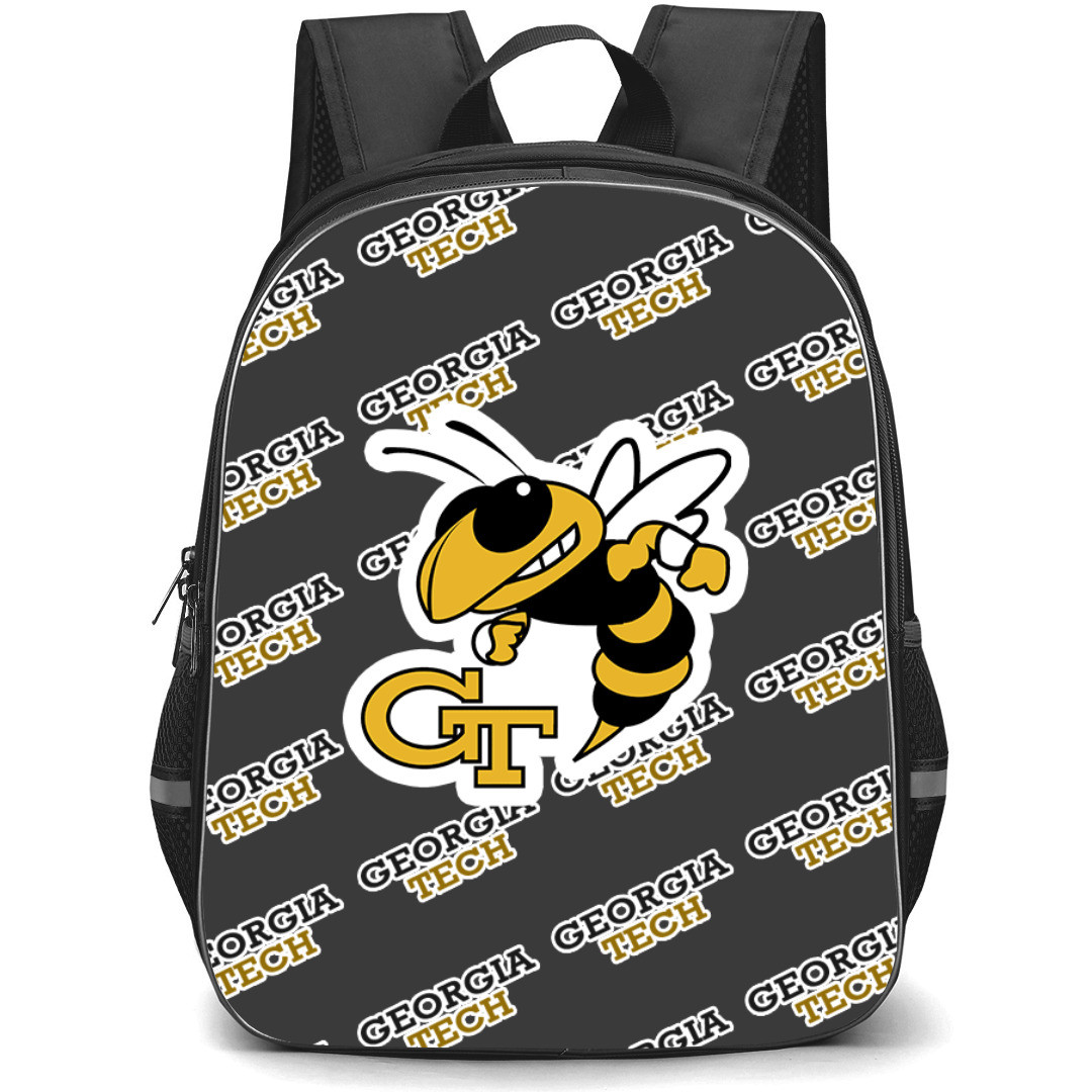 Georgia Tech Yellow Jackets Backpack StudentPack - Georgia Tech Yellow Jackets College Football Medley Monogram Wordmark