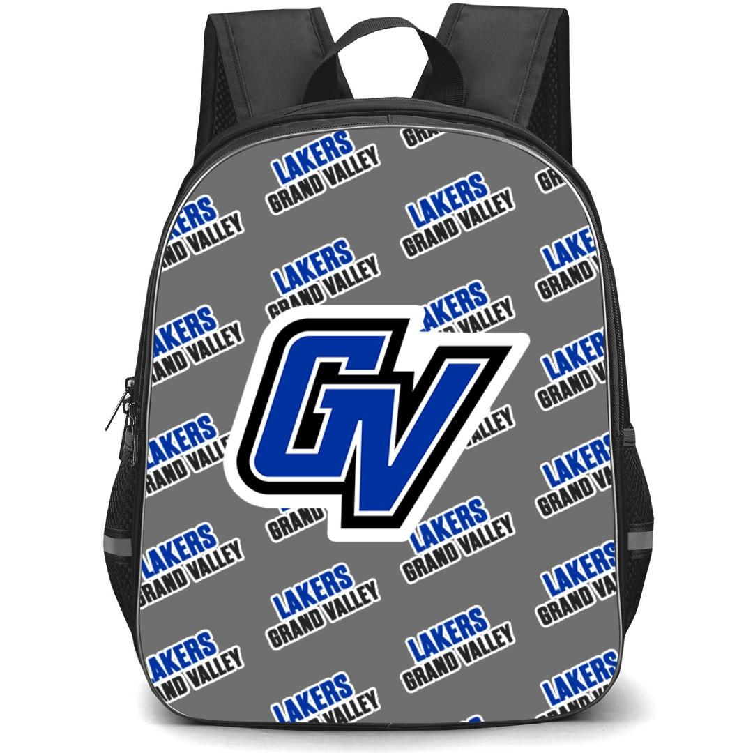 Grand Valley State University Lakers Backpack StudentPack - Grand Valley State University Lakers College Football Medley Monogram Wordmark