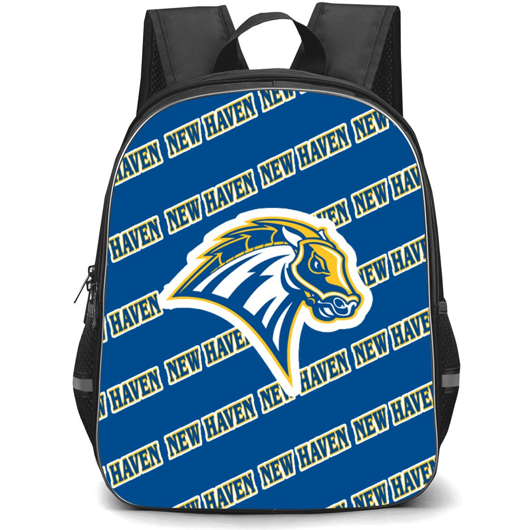 University of New Haven Chargers Backpack StudentPack - University of New Haven Chargers College Football Medley Monogram Wordmark