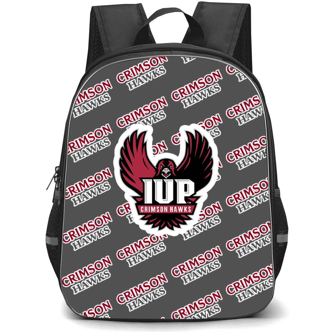 Indiana University of Pennsylvania (IUP) Crimson Hawks Backpack StudentPack - Indiana University of Pennsylvania (IUP) Crimson Hawks College Football Medley Monogram Wordmark