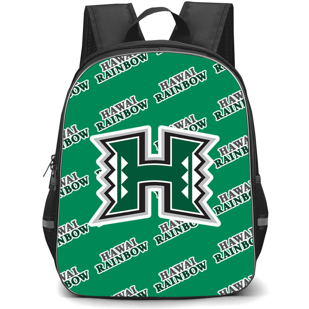 Hawaii Rainbow Warriors Backpack StudentPack - Hawaii Rainbow Warriors College Football Medley Monogram Wordmark