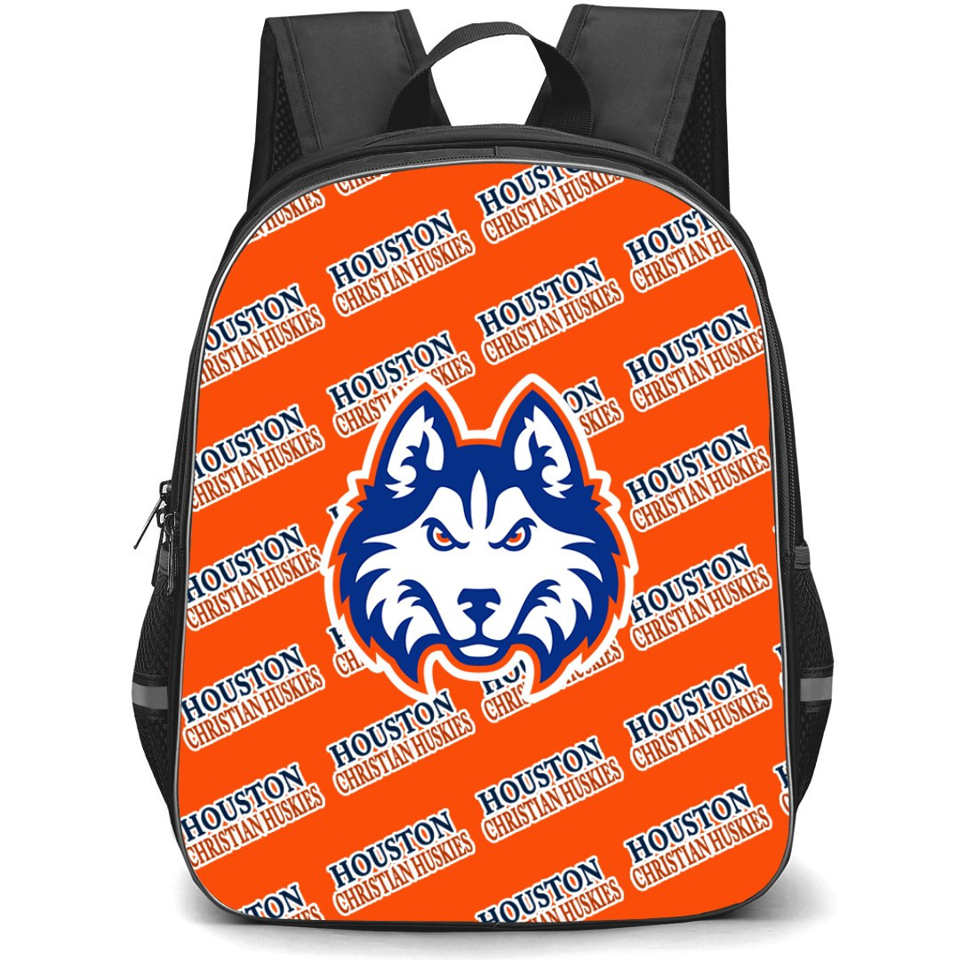 Houston Christian Huskies Backpack StudentPack - Houston Christian University Huskies College Football Medley Monogram Wordmark