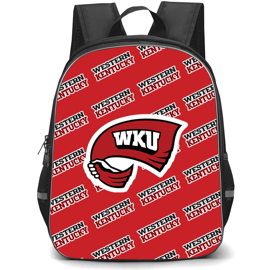 Western Kentucky Hilltoppers Backpack StudentPack - Western Kentucky Hilltoppers College Football Medley Monogram Wordmark