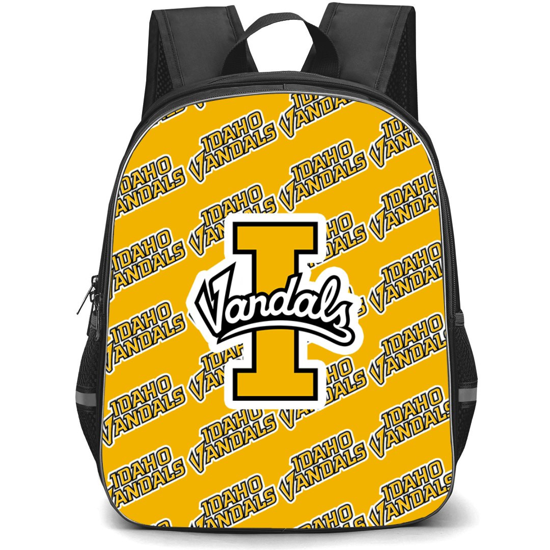 Idaho Vandals Backpack StudentPack - University of Idaho Vandals College Football Medley Monogram Wordmark