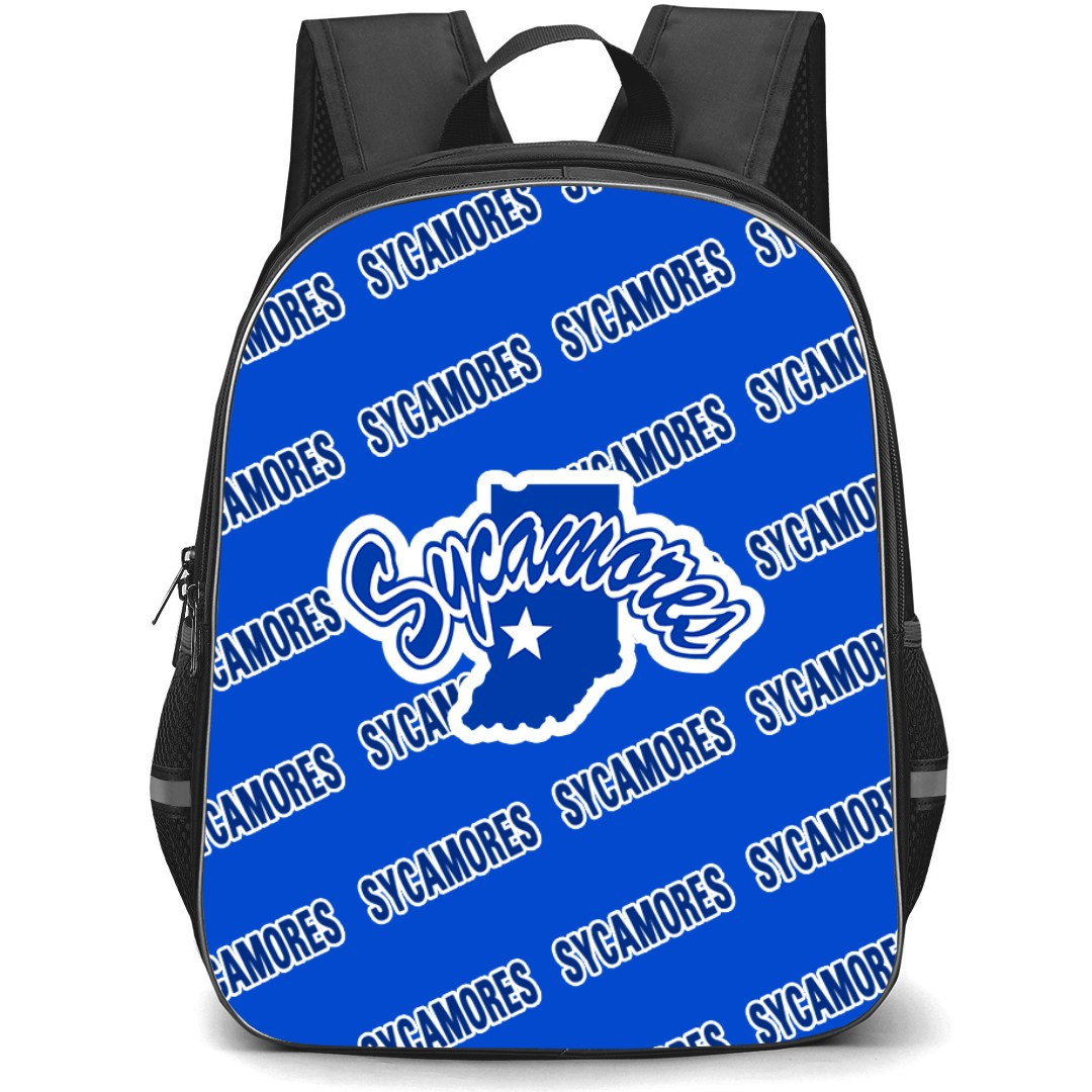 Indiana State Sycamores Backpack StudentPack - Indiana State University Sycamores College Football Medley Monogram Wordmark
