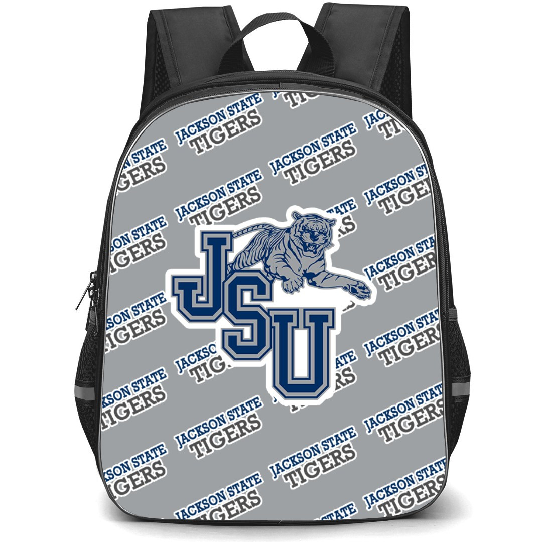 Jackson State Tigers Backpack StudentPack - Jackson State University Tigers College Football Medley Monogram Wordmark