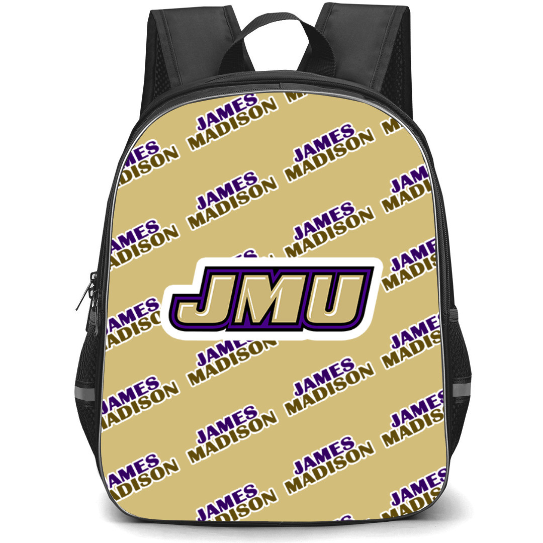 James Madison Dukes Backpack StudentPack - James Madison Dukes College Football Medley Monogram Wordmark
