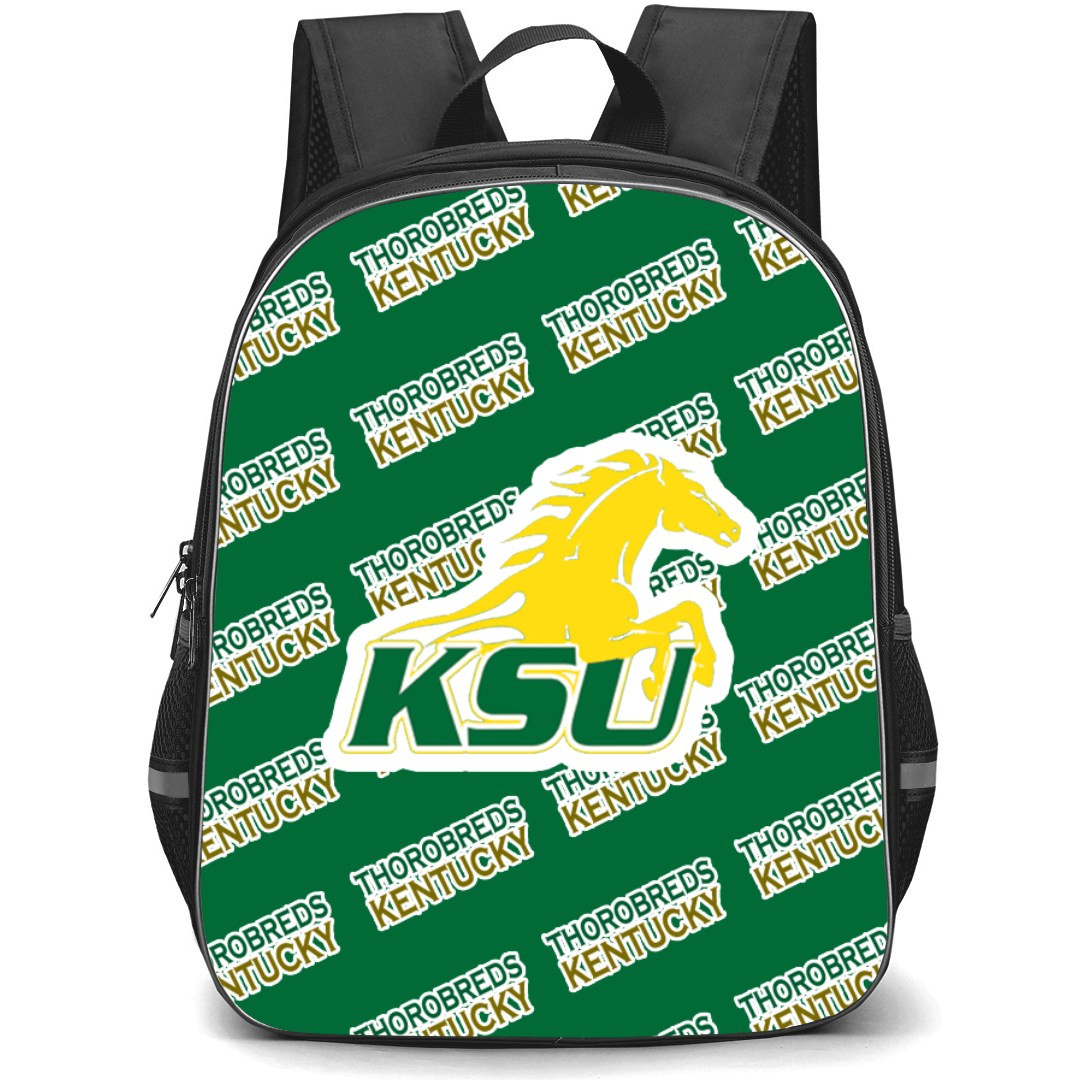 Kentucky State University Thorobreds Backpack StudentPack - Kentucky State University Thorobreds College Football Medley Monogram Wordmark